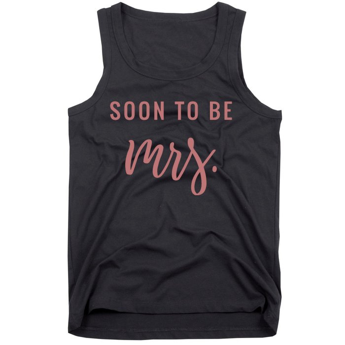 Soon To Be Mrs Bachelorette Party Apparel Tank Top