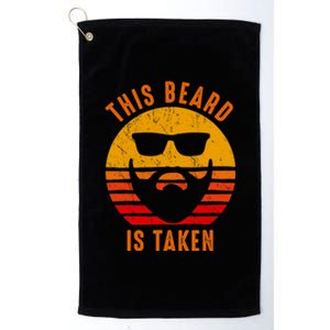 Sorry This Beard is Taken Funny Valentines Day Gifts for Him Platinum Collection Golf Towel