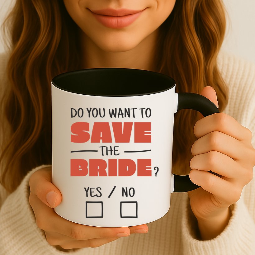 Save The Bride Funny Bachelorette Gift Mug