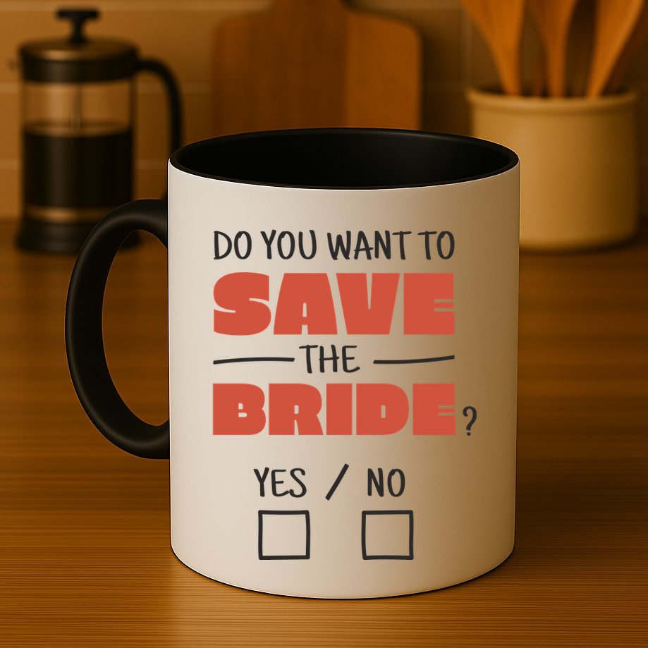 Save The Bride Funny Bachelorette Gift Mug