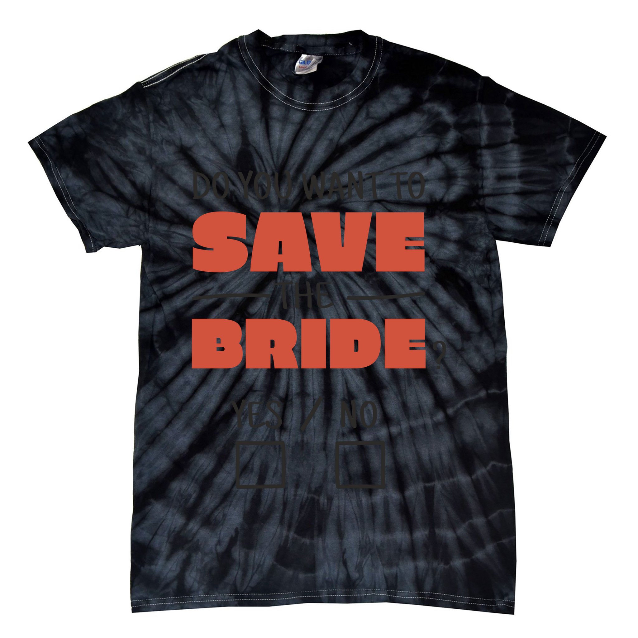 Save The Bride Funny Bachelorette Gift Tie-Dye T-Shirt