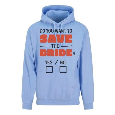 Save The Bride Funny Bachelorette Gift Unisex Surf Hoodie