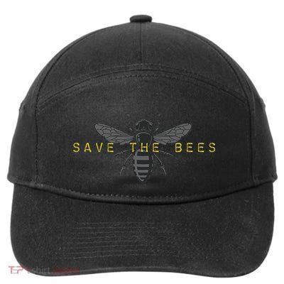 Save The Bees Environmentalist 7-Panel Snapback Hat
