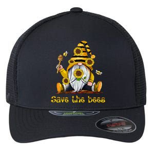 Save The Bees Gnome Gift Flexfit Unipanel Trucker Cap