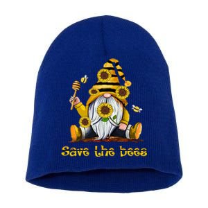 Save The Bees Gnome Gift Short Acrylic Beanie