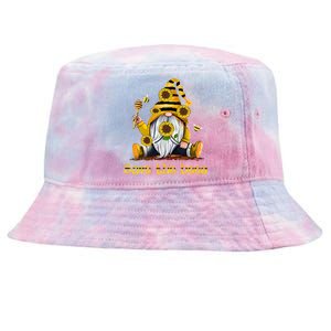 Save The Bees Gnome Gift Tie-Dyed Bucket Hat