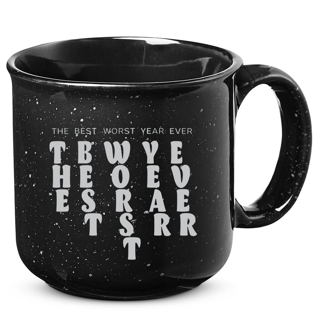 Store The Best Worst Year Ever Bubble Letter 15oz Campfire Ceramic Mug