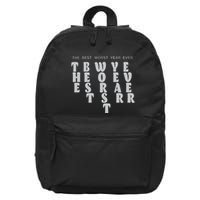Store The Best Worst Year Ever Bubble Letter 16 in Basic Backpack