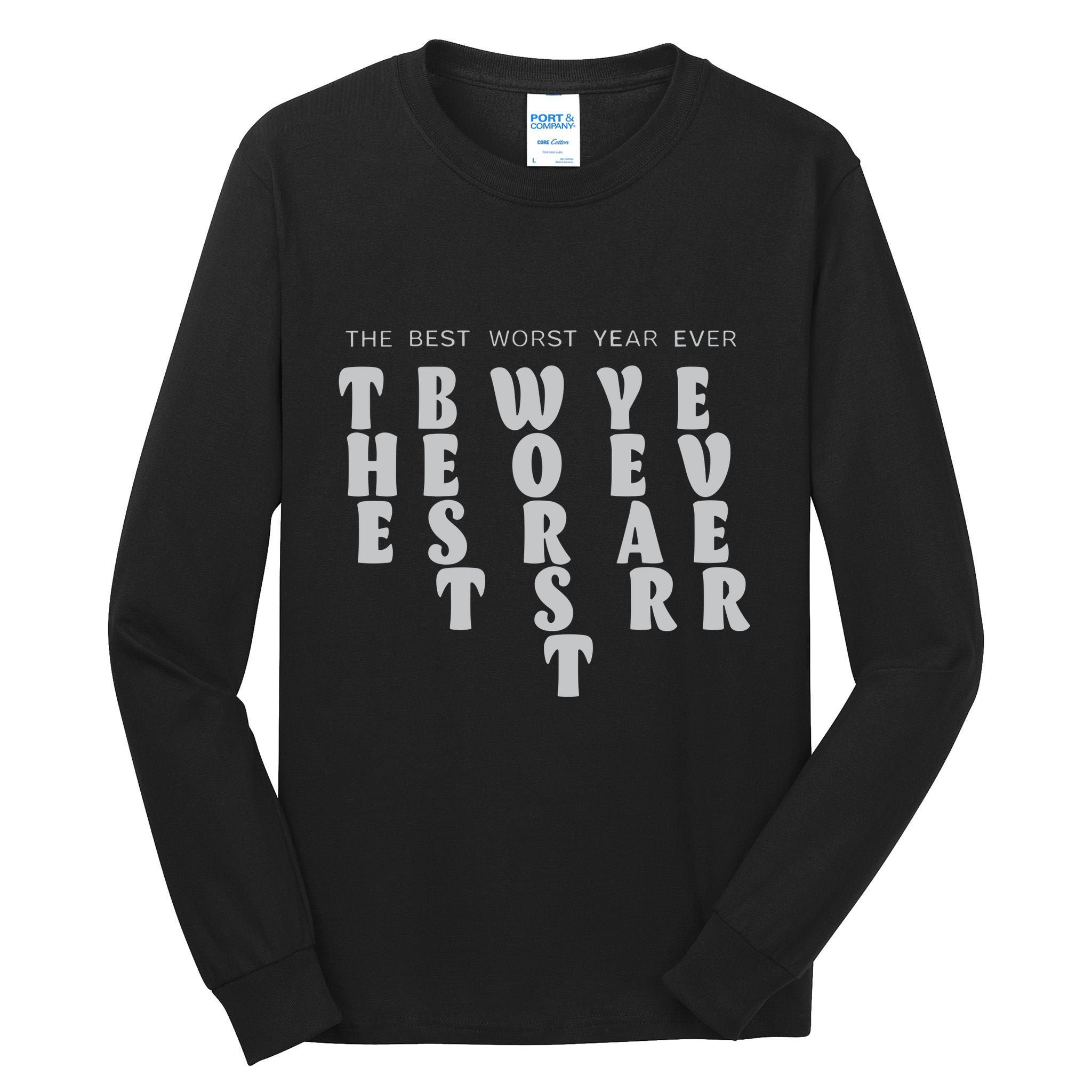 Store The Best Worst Year Ever Bubble Letter Tall Long Sleeve T-Shirt