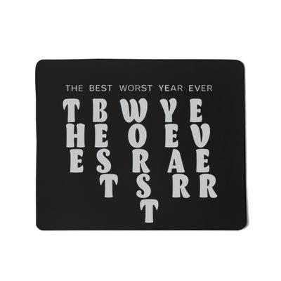 Store The Best Worst Year Ever Bubble Letter Mousepad