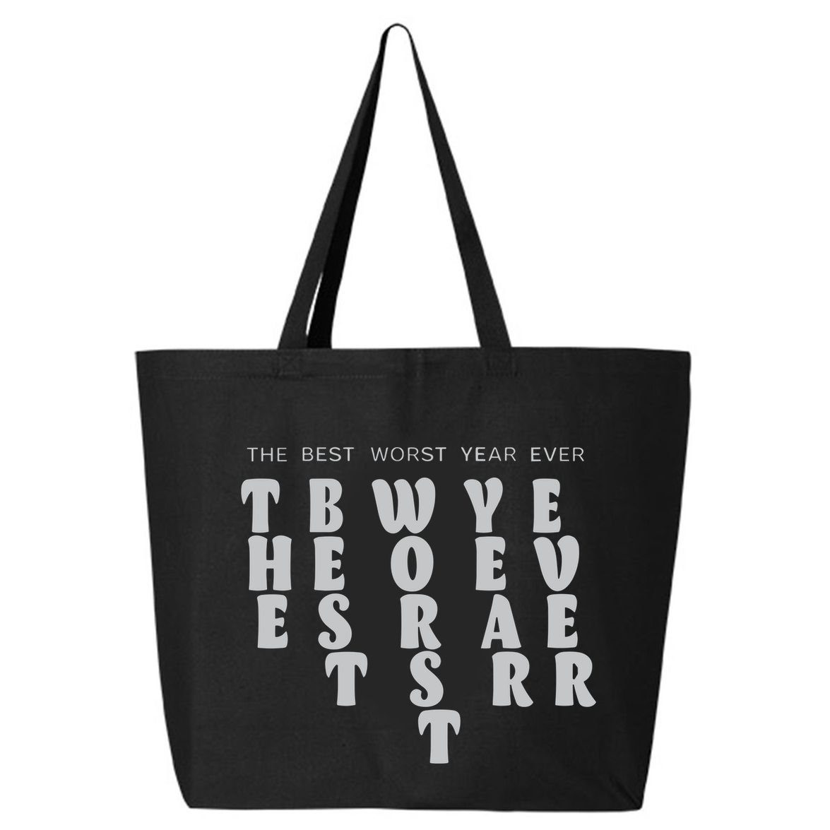 Store The Best Worst Year Ever Bubble Letter 25L Jumbo Tote
