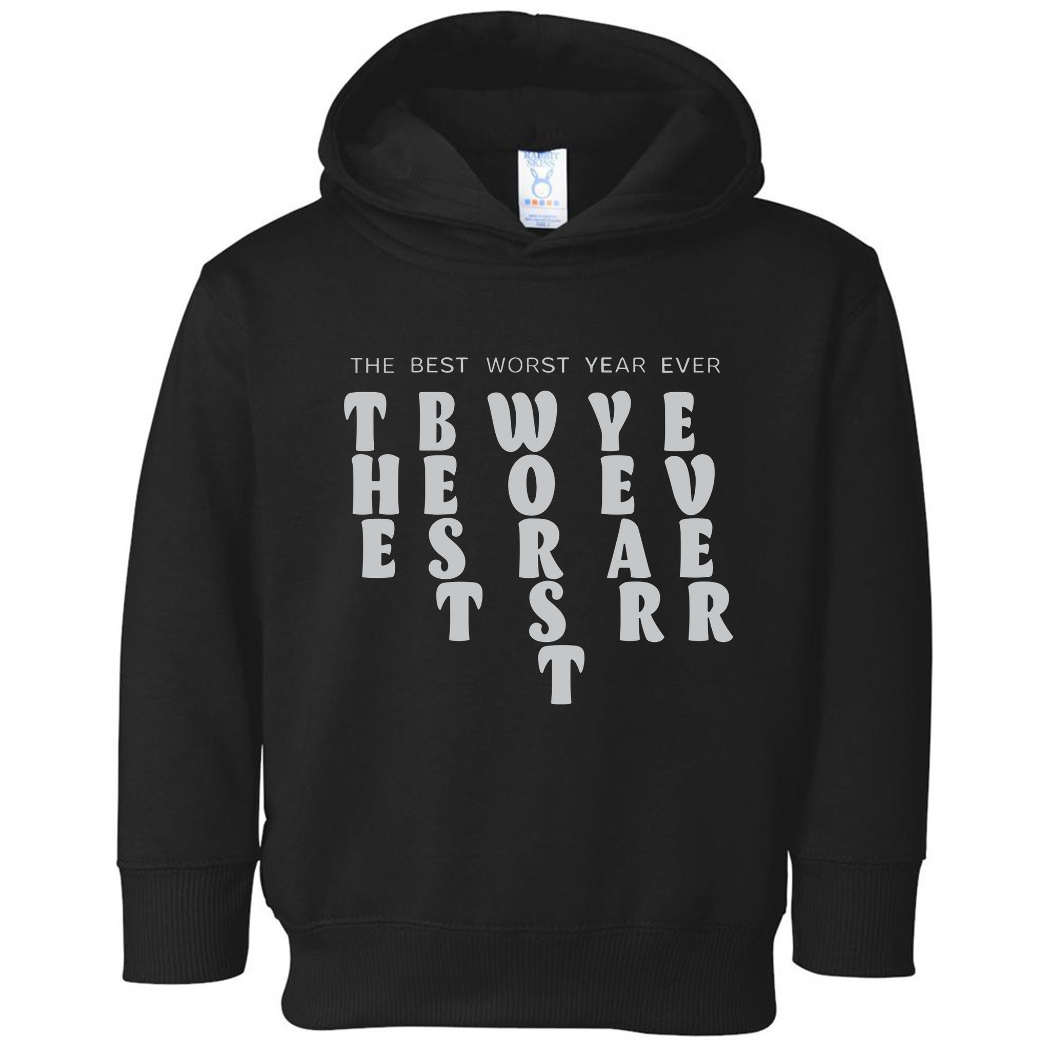 Store The Best Worst Year Ever Bubble Letter Toddler Hoodie