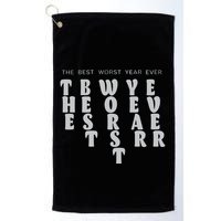 Store The Best Worst Year Ever Bubble Letter Golf Towel