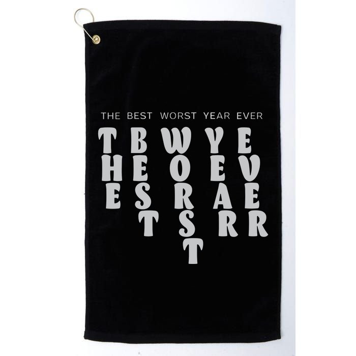 Store The Best Worst Year Ever Bubble Letter Golf Towel