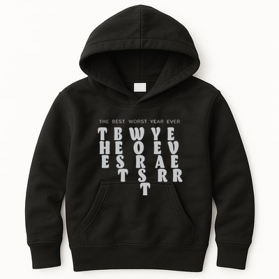 Store The Best Worst Year Ever Bubble Letter Kids Hoodie
