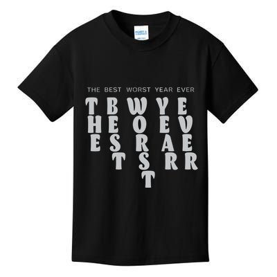 Store The Best Worst Year Ever Bubble Letter Kids T-Shirt