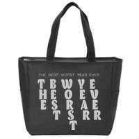 Store The Best Worst Year Ever Bubble Letter Zip Tote Bag