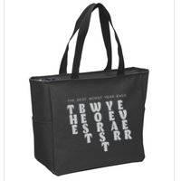 Store The Best Worst Year Ever Bubble Letter Zip Tote Bag
