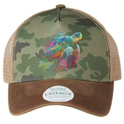 Sea Turtle Beach Lover Ocean Animal Novelty Legacy Tie Dye Trucker Hat