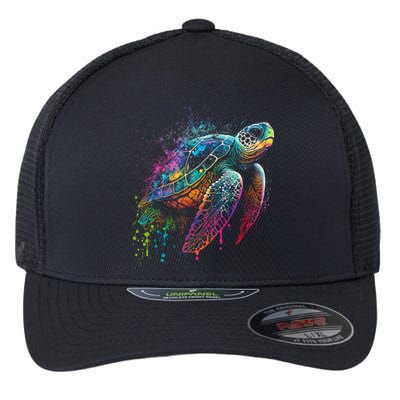 Sea Turtle Beach Lover Ocean Animal Novelty Flexfit Unipanel Trucker Cap