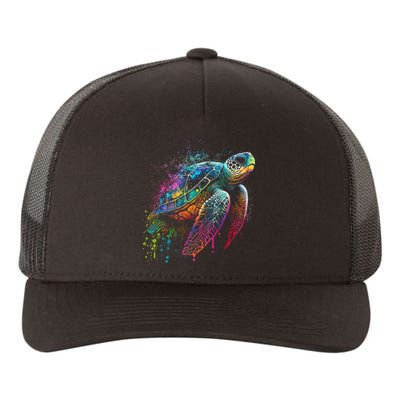 Sea Turtle Beach Lover Ocean Animal Novelty Yupoong Adult 5-Panel Trucker Hat