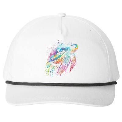 Sea Turtle Beach Lover Ocean Animal Novelty Snapback Five-Panel Rope Hat