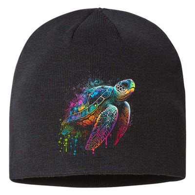 Sea Turtle Beach Lover Ocean Animal Novelty Sustainable Beanie