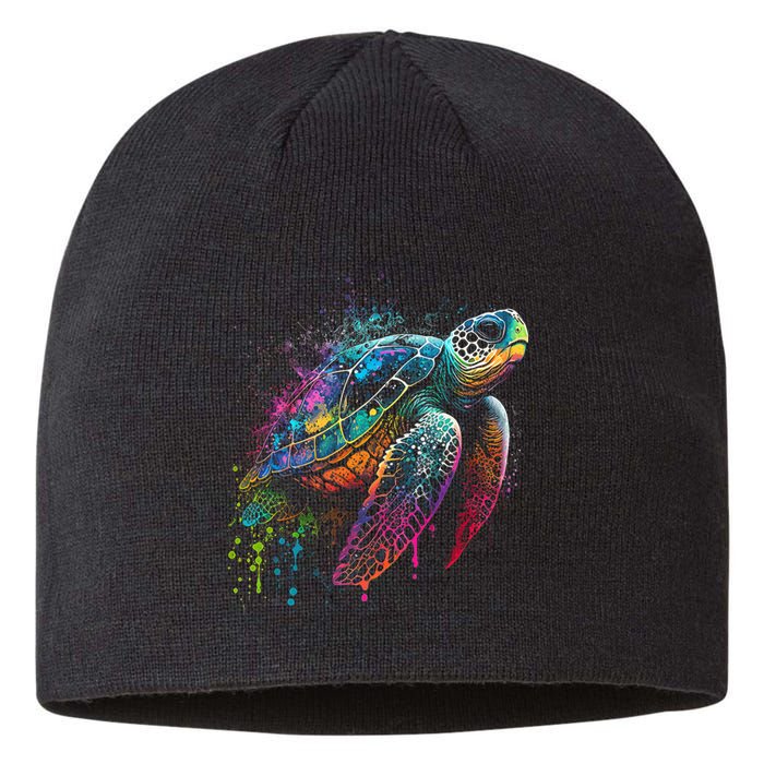 Sea Turtle Beach Lover Ocean Animal Novelty Sustainable Beanie