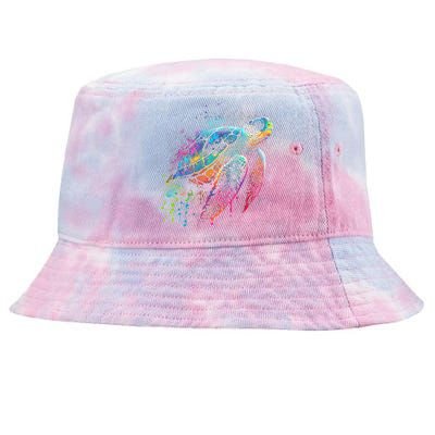 Sea Turtle Beach Lover Ocean Animal Novelty Tie-Dyed Bucket Hat