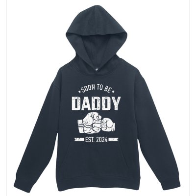 Soon To Be Daddy Est. 2024 For Dad Pregnancy Announcement Urban Pullover Hoodie