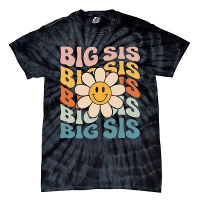 Soon To Be New Big Sister Retro Proud Big Sis Tie-Dye T-Shirt