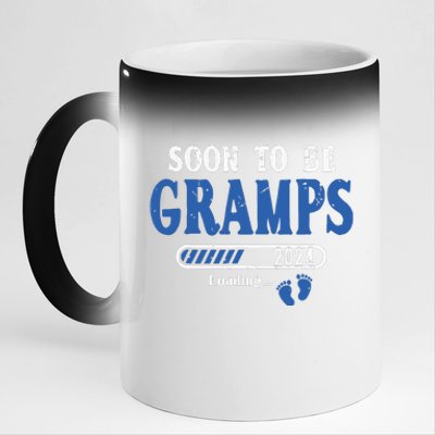 Soon To Be Gramps Est2024 New Dad Pregnancy 11oz Black Color Changing Mug