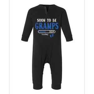 Soon To Be Gramps Est2024 New Dad Pregnancy Infant Fleece One Piece