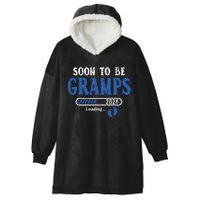 Soon To Be Gramps Est2024 New Dad Pregnancy Hooded Wearable Blanket