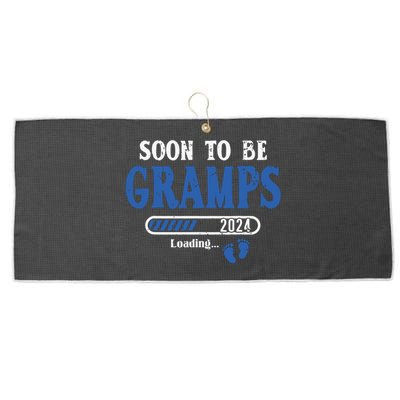 Soon To Be Gramps Est2024 New Dad Pregnancy Large Microfiber Waffle Golf Towel