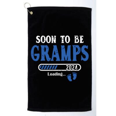 Soon To Be Gramps Est2024 New Dad Pregnancy Platinum Collection Golf Towel