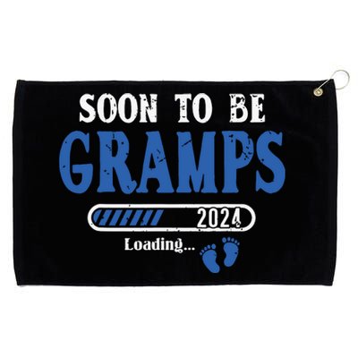 Soon To Be Gramps Est2024 New Dad Pregnancy Grommeted Golf Towel