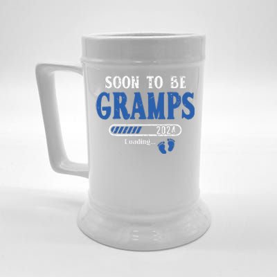 Soon To Be Gramps Est2024 New Dad Pregnancy Beer Stein