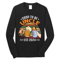 Soon To Be Uncle Again 2024 Funny Pregnancy Announcement Dad Long Sleeve Shirt