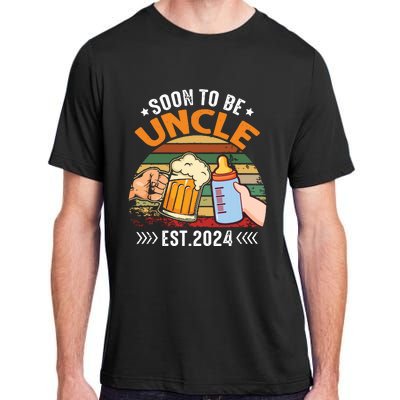 Soon To Be Uncle Again 2024 Funny Pregnancy Announcement Dad Adult ChromaSoft Performance T-Shirt