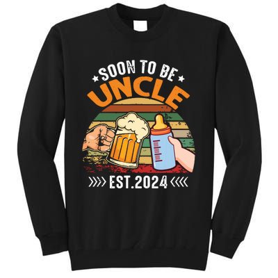 Soon To Be Uncle Again 2024 Funny Pregnancy Announcement Dad Tall Sweatshirt