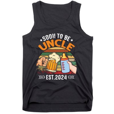 Soon To Be Uncle Again 2024 Funny Pregnancy Announcement Dad Tank Top