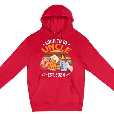 Soon To Be Uncle Again 2024 Funny Pregnancy Announcement Dad Premium Pullover Hoodie