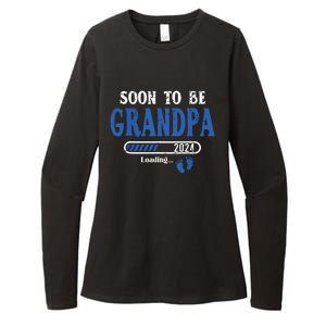 Soon To Be Grandpa Est2024 New Grandpa Pregnancy Womens CVC Long Sleeve Shirt