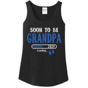 Soon To Be Grandpa Est2024 New Grandpa Pregnancy Ladies Essential Tank