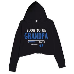 Soon To Be Grandpa Est2024 New Grandpa Pregnancy Crop Fleece Hoodie