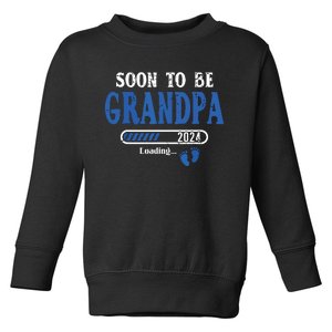 Soon To Be Grandpa Est2024 New Grandpa Pregnancy Toddler Sweatshirt