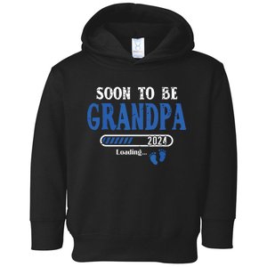 Soon To Be Grandpa Est2024 New Grandpa Pregnancy Toddler Hoodie