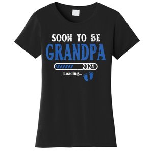 Soon To Be Grandpa Est2024 New Grandpa Pregnancy Women's T-Shirt