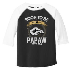 Soon To Be Papaw Est 2024 New Dad Promoted To Papaw Toddler Fine Jersey T-Shirt